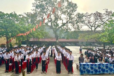 LIÊN ĐỘI TRƯỜNG THCS HẢI QUANG TỔ CHỨC LỄ TRƯỞNG THÀNH ĐỘI  CHO ĐỘI VIÊN KHỐI 9 NĂM HỌC 2025 – 2026