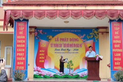 TRƯỜNG THCS HẢI QUANG THAM GIA LỄ PHÁT ĐỘNG TẾT TRỒNG CÂY MÙA XUÂN 2026